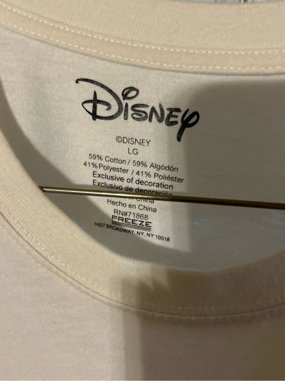 Disney Cream Top with Pink Bow Kitten Print - Picture 4 of 4